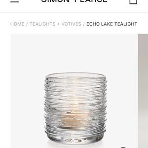 Simon Pearce Spiral Glass Tealight Holder - Clear